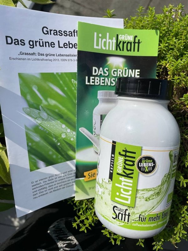 Grüne Lichtkraft Bio-GrasSaftpulver in Kapseln 250 Stück von Fa. Landkaufhaus Mayer GmbH